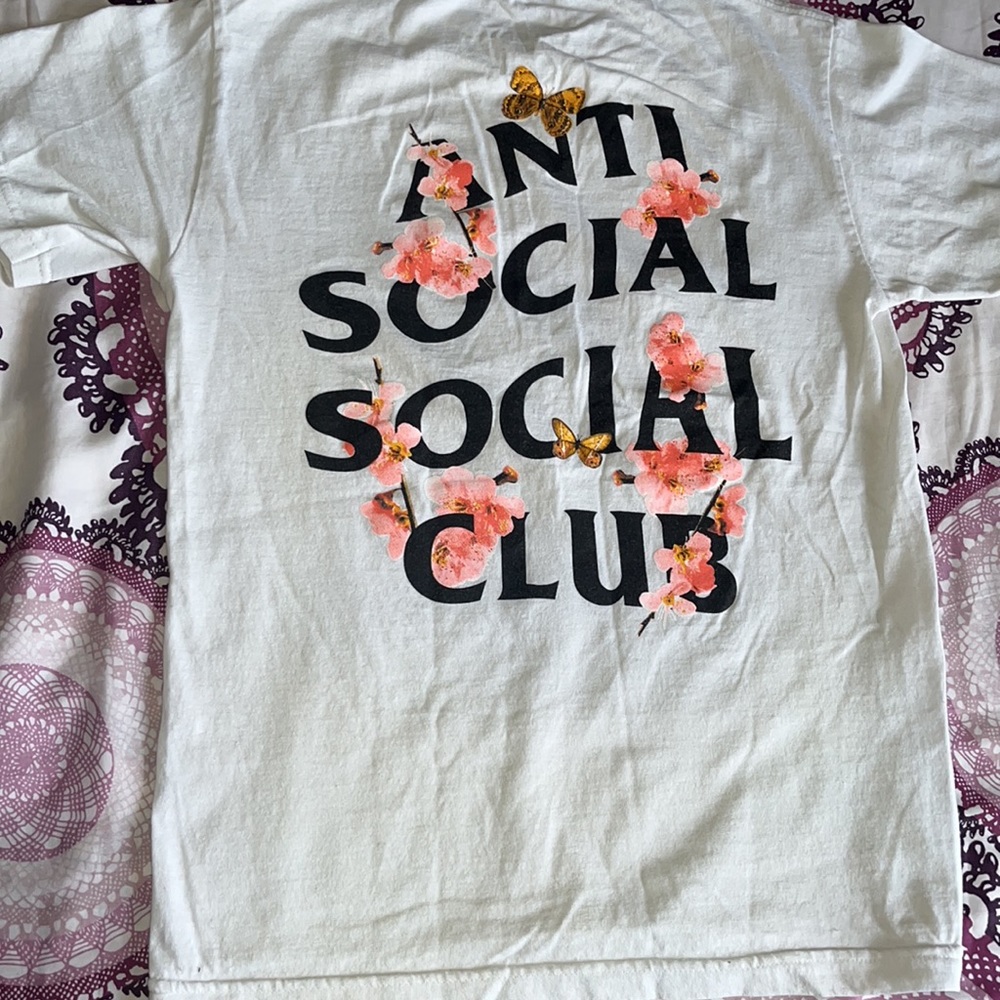 White Anti Social Social Club Tee Small
